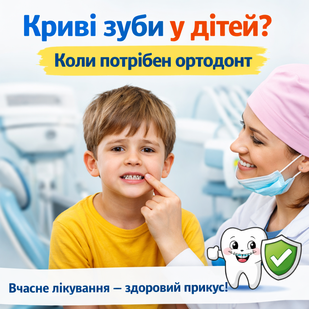 Криві зуби у дітей — коли потрібно звернутися до ортодонта