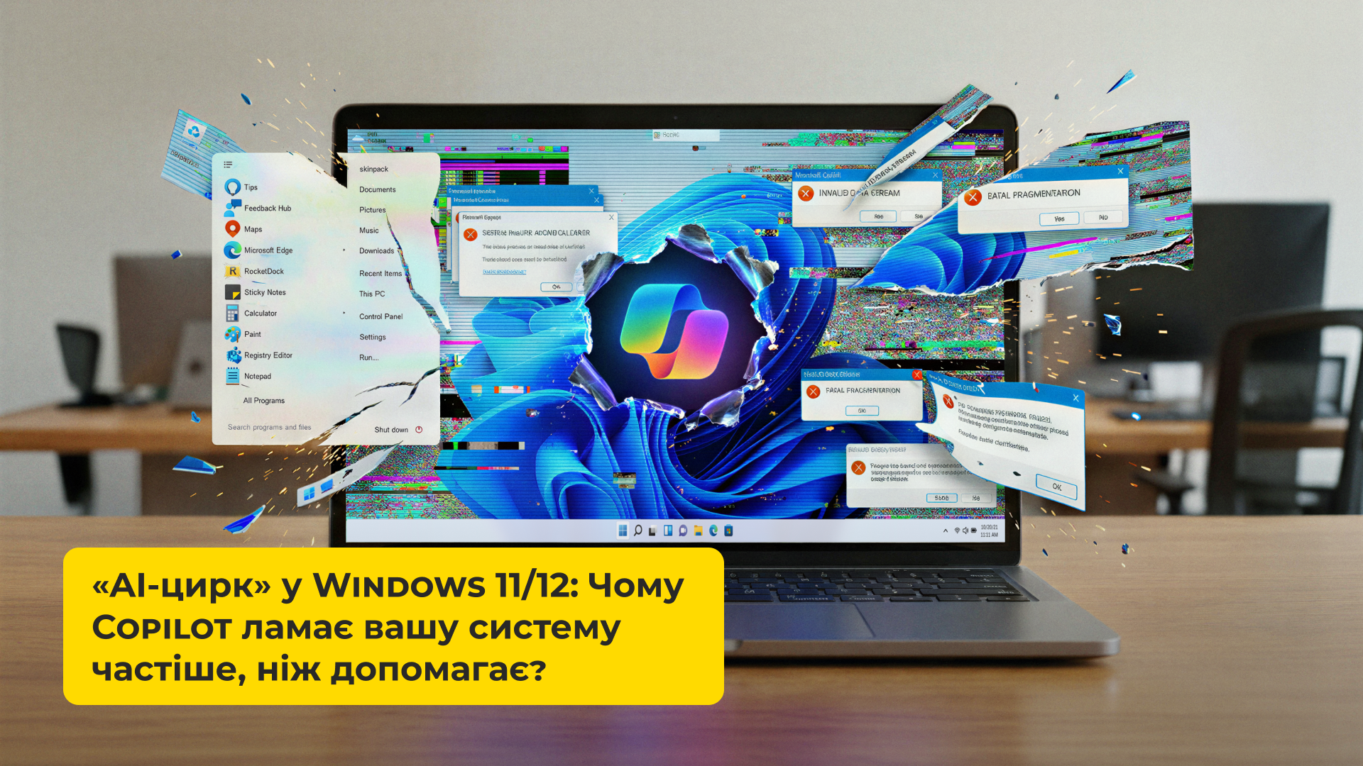 «AI-цирк» у Windows 11/12: Чому Copilot ламає вашу систему частіше, ніж допомагає?