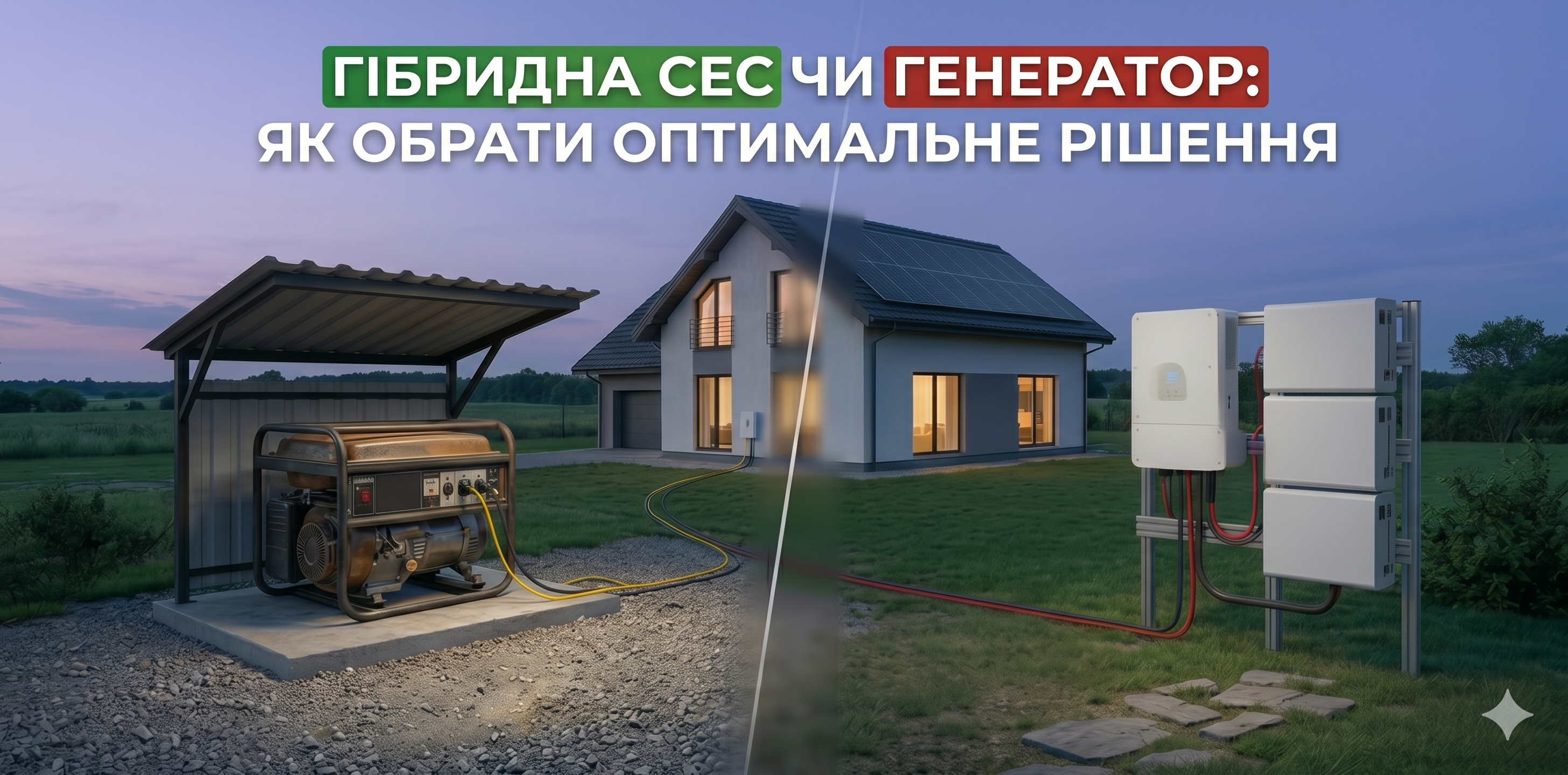 Паливний генератор чи гібридна сонячна станція: як обрати оптимальне рішення