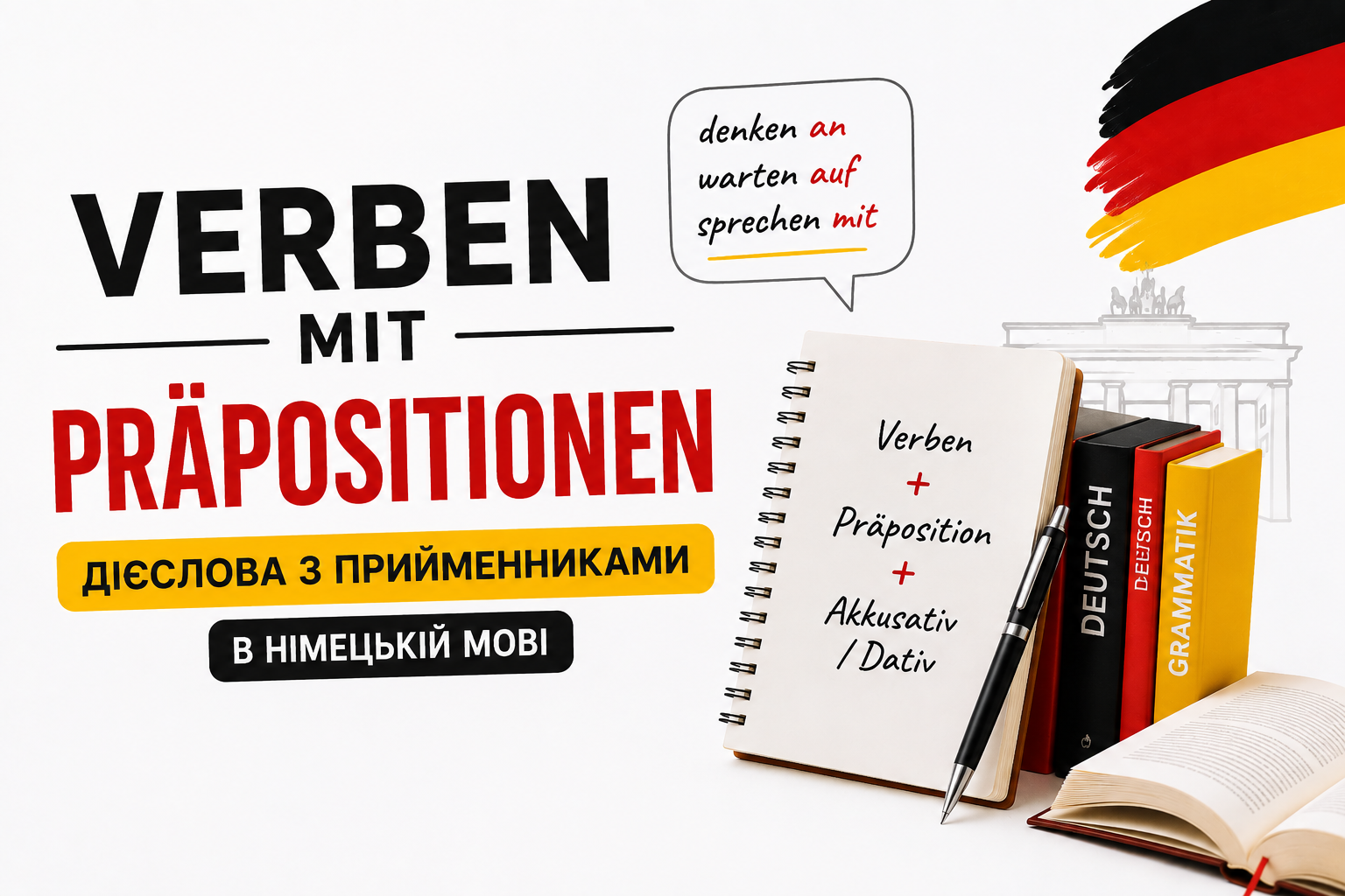 VERBEN MIT PRÄPOSITIONEN: ДІЄСЛОВА З ПРИЙМЕННИКАМИ В НІМЕЦЬКІЙ МОВІ