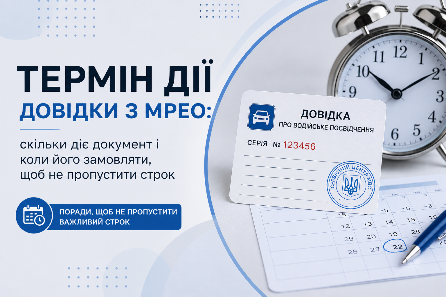 Термін дії довідки з МРЕО: скільки діє документ і коли його замовляти