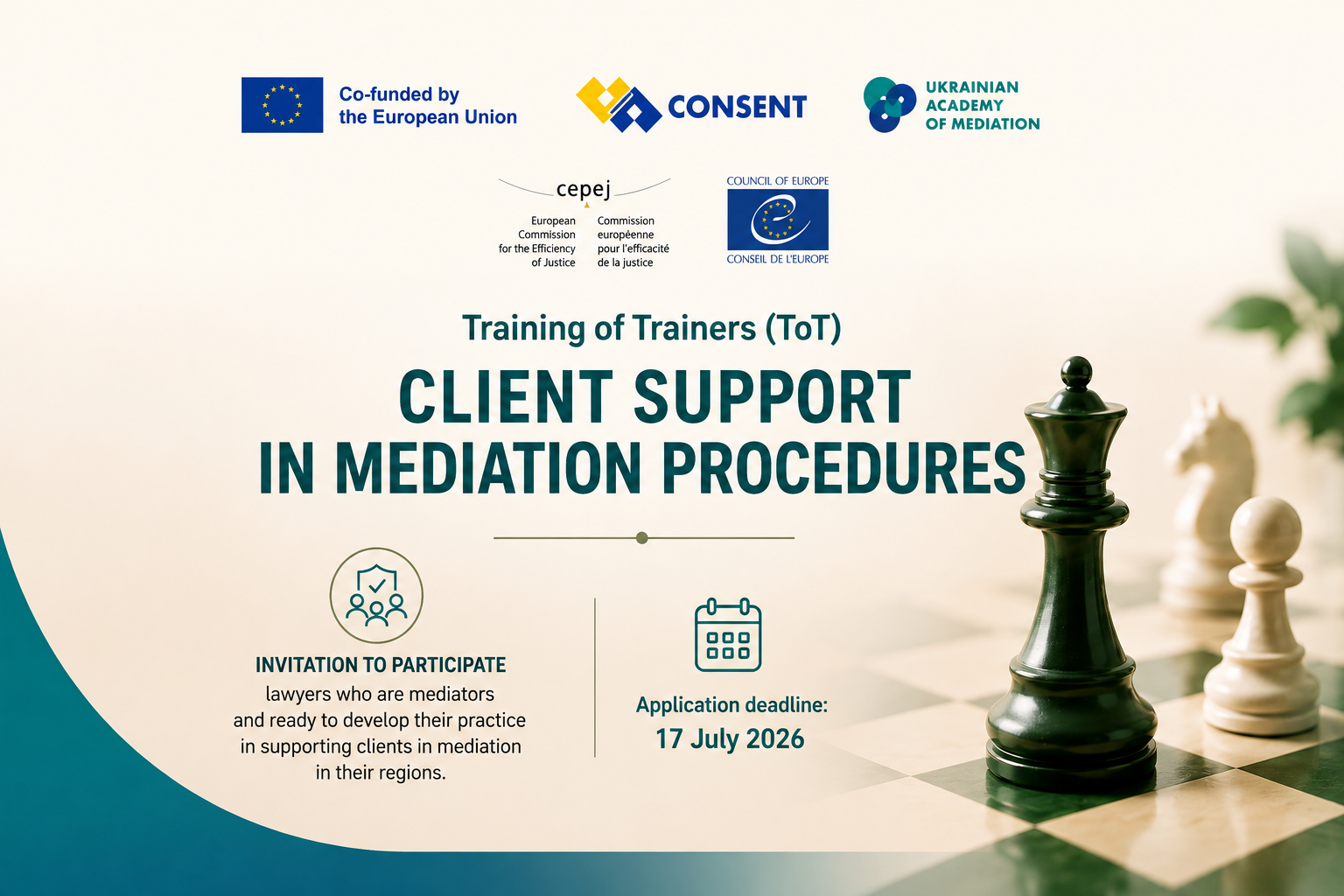 Registration Open for the Training of Trainers “Supporting Clients in Mediation”