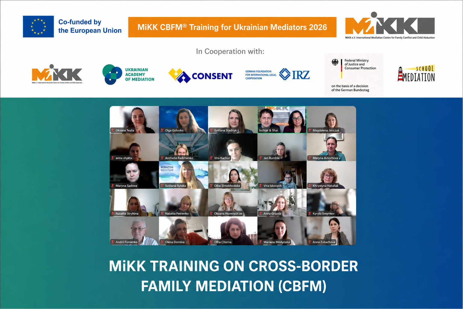 Cross-Border Family Mediation Training for Ukrainian Mediators Launched in Ukraine