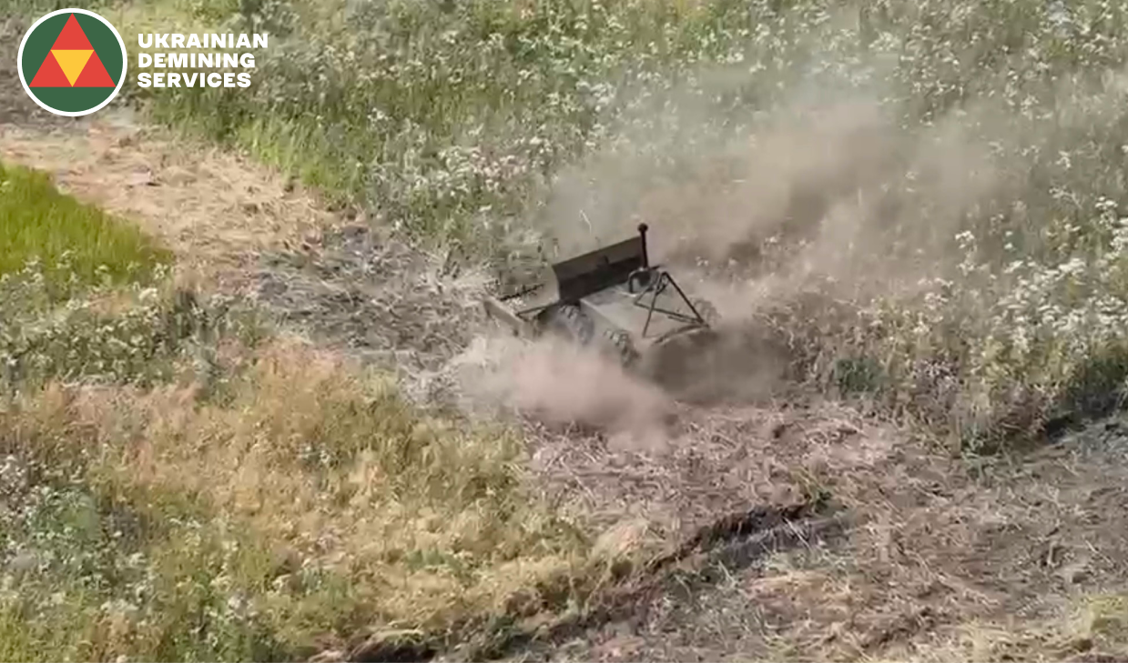 The “Zmiy” Demining Machine, Purchased with Swiss Support, Is Clearing Fields in Kharkiv Region