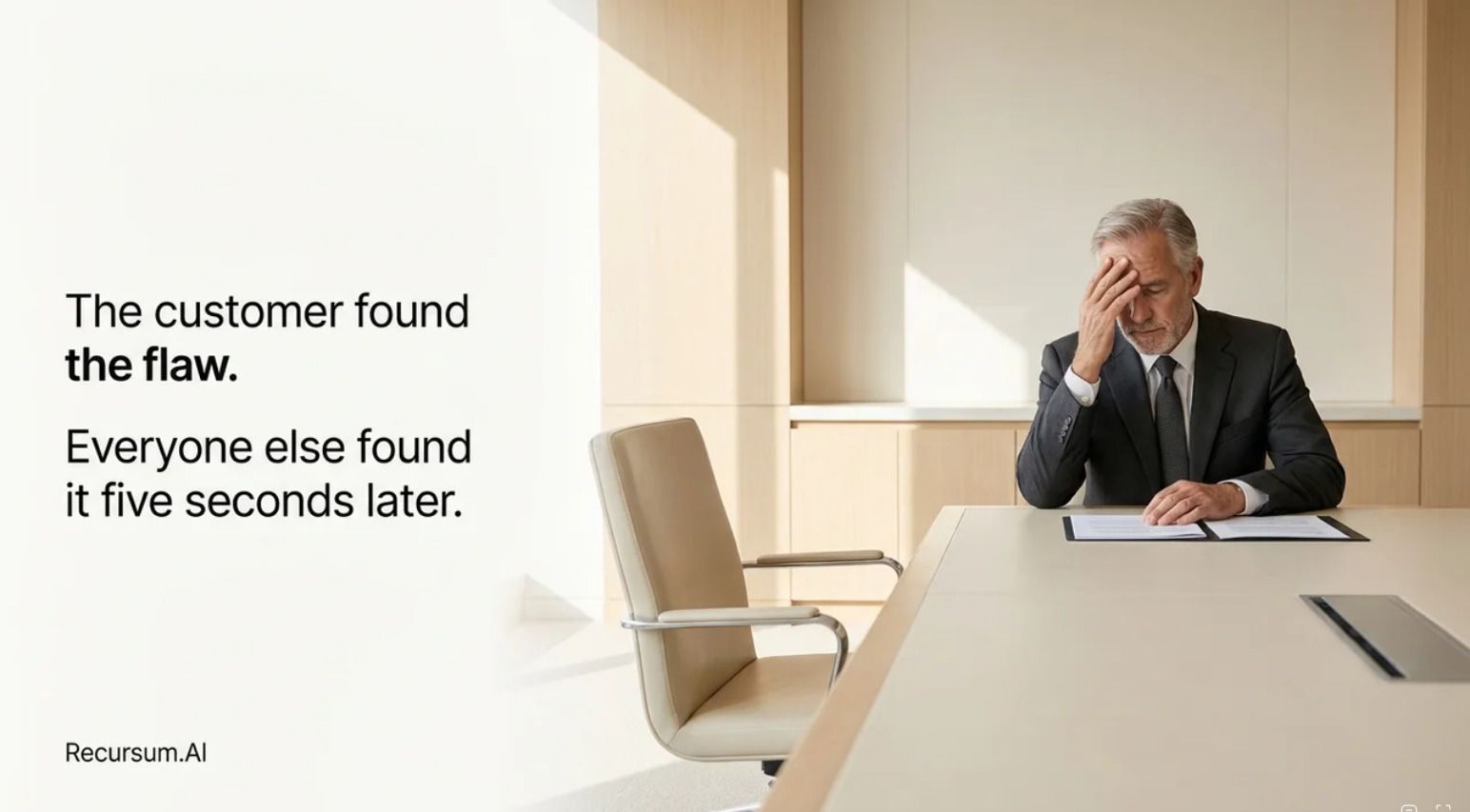 The Worst Time to Find the Hole Is When the Customer Does