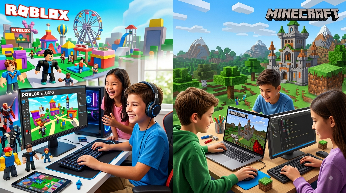 Roblox y Minecraft: De jugar a crear, así empiezan los futuros diseñadores de videojuegos