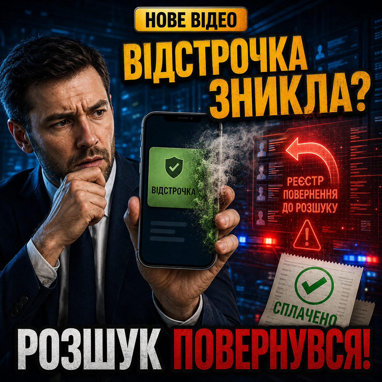 🚨 ВІДСТРОЧКА ЗНИКЛА. ШТРАФ СПЛАЧЕНО. А «РОЗШУК» ПОВЕРНУВСЯ.