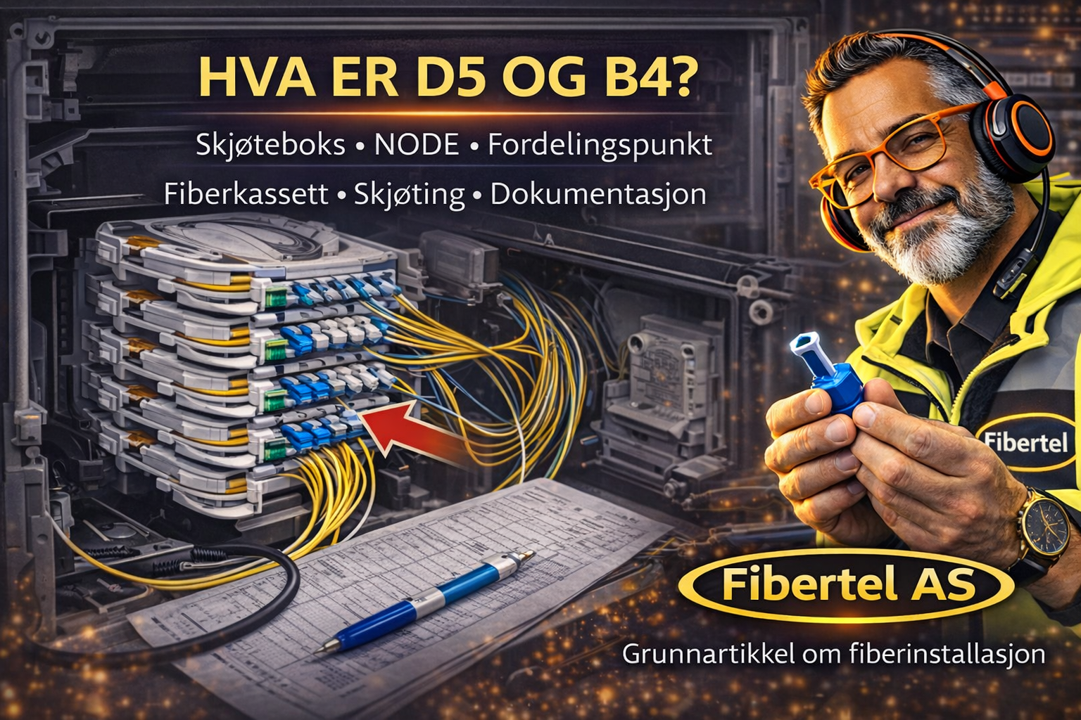 Hva er D5 og B4 i fiberinstallasjon?