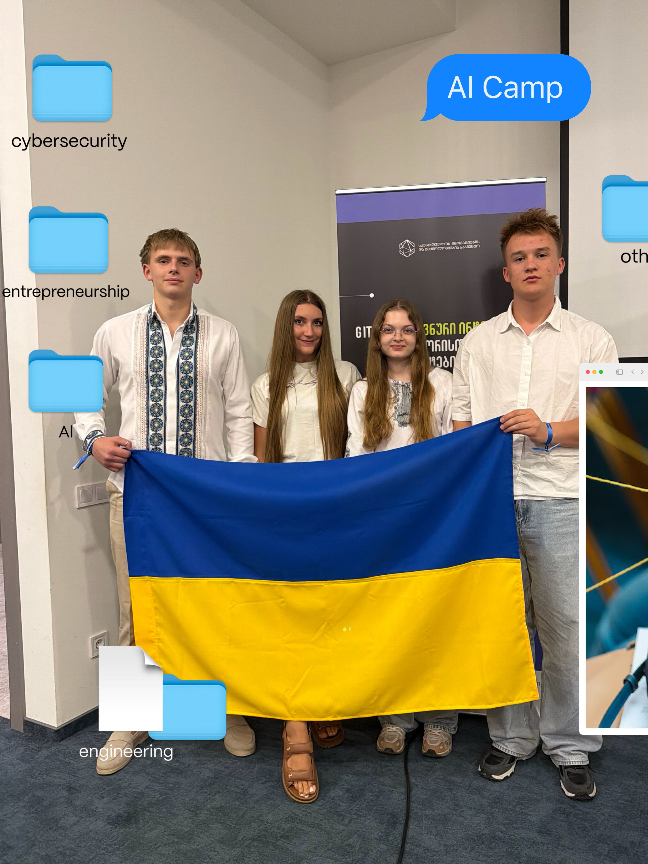 Здобувачка Міжнародного університету представляє Україну на AI Camp 2026 в Грузії! / An International University student represents Ukraine at AI Camp 2026 in Georgia! 