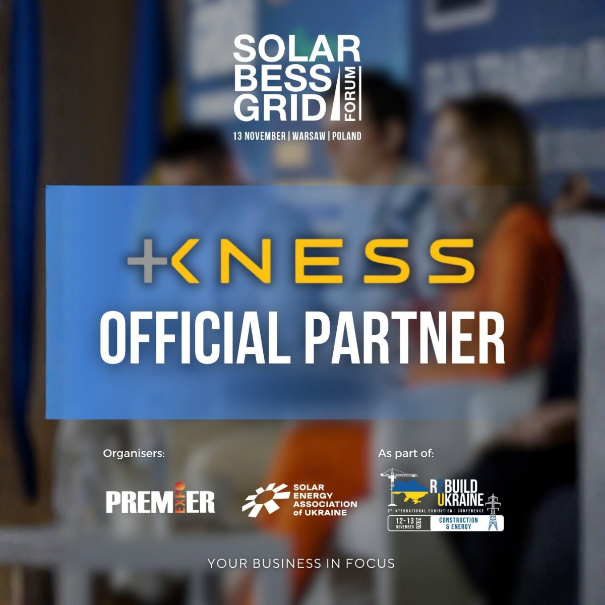  KNESS is the Official Partner of the SOLAR BESS GRID FORUM