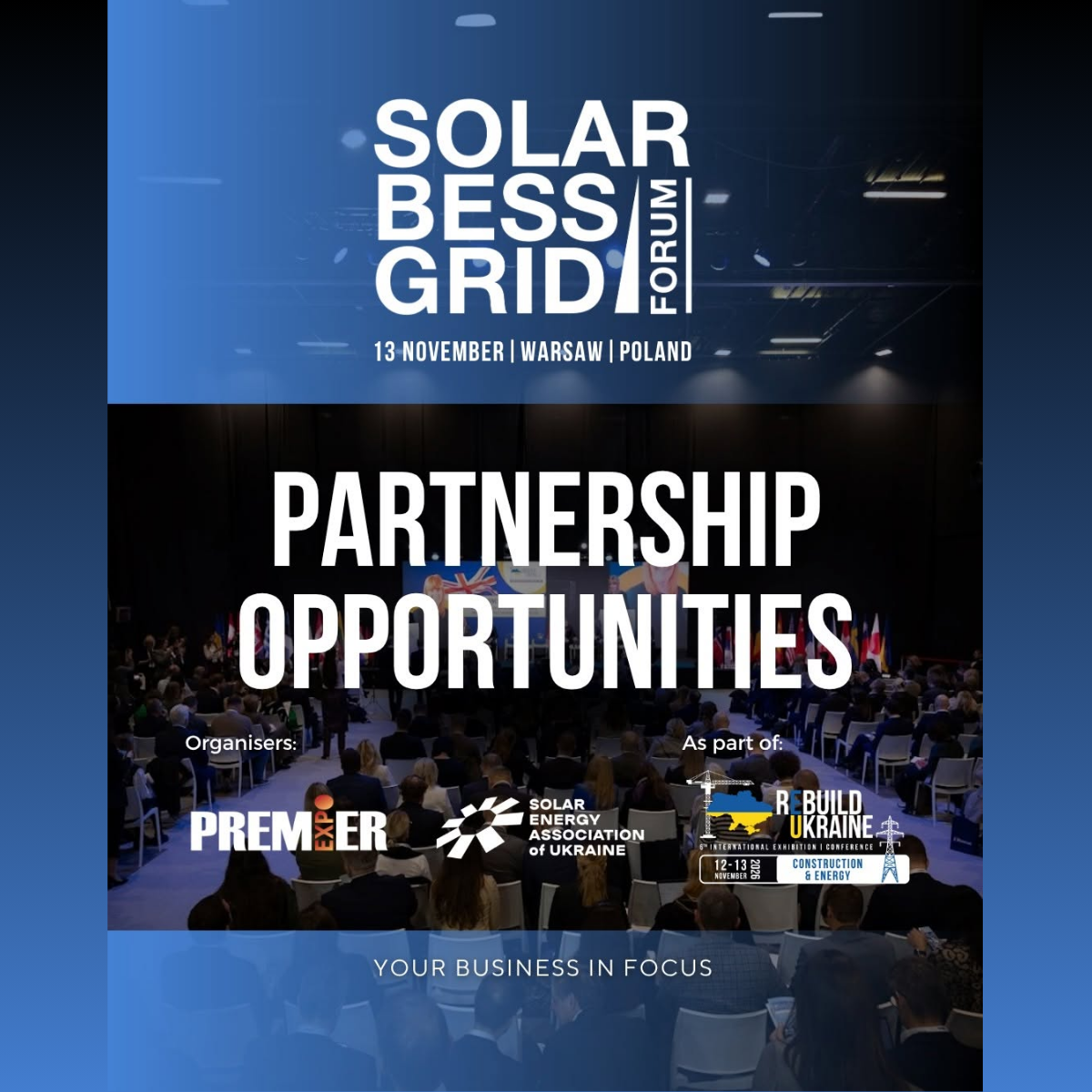 Partnership Opportunities: SOLAR BESS GRID FORUM at ReBuild Ukraine 2026