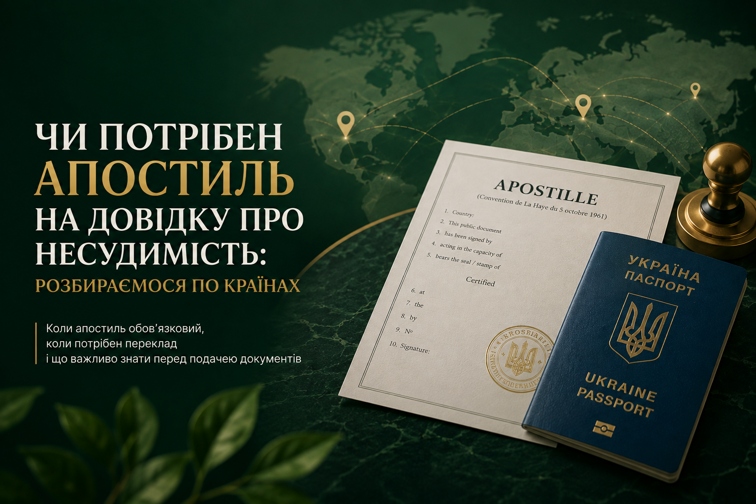 Чи потрібен апостиль на довідку про несудимість: розбираємося по країнах