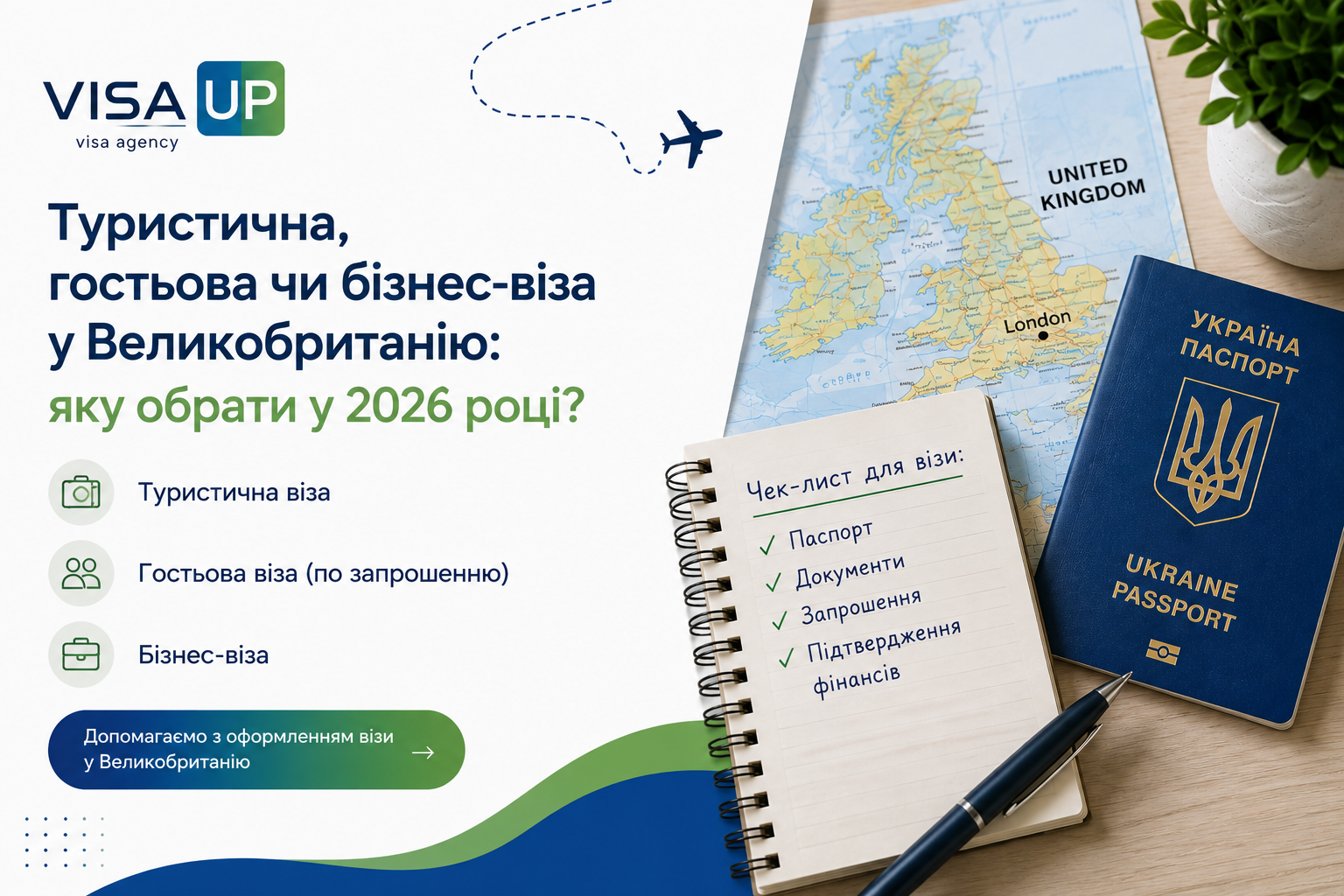 Туристична, гостьова чи бізнес-віза у Великобританію: яку обрати у 2026 році?