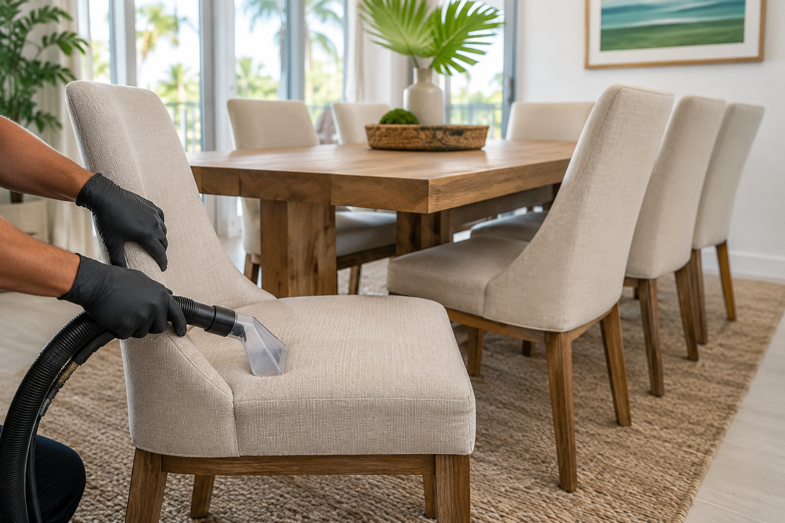 Dining Chair Upholstery Cleaning in Miami