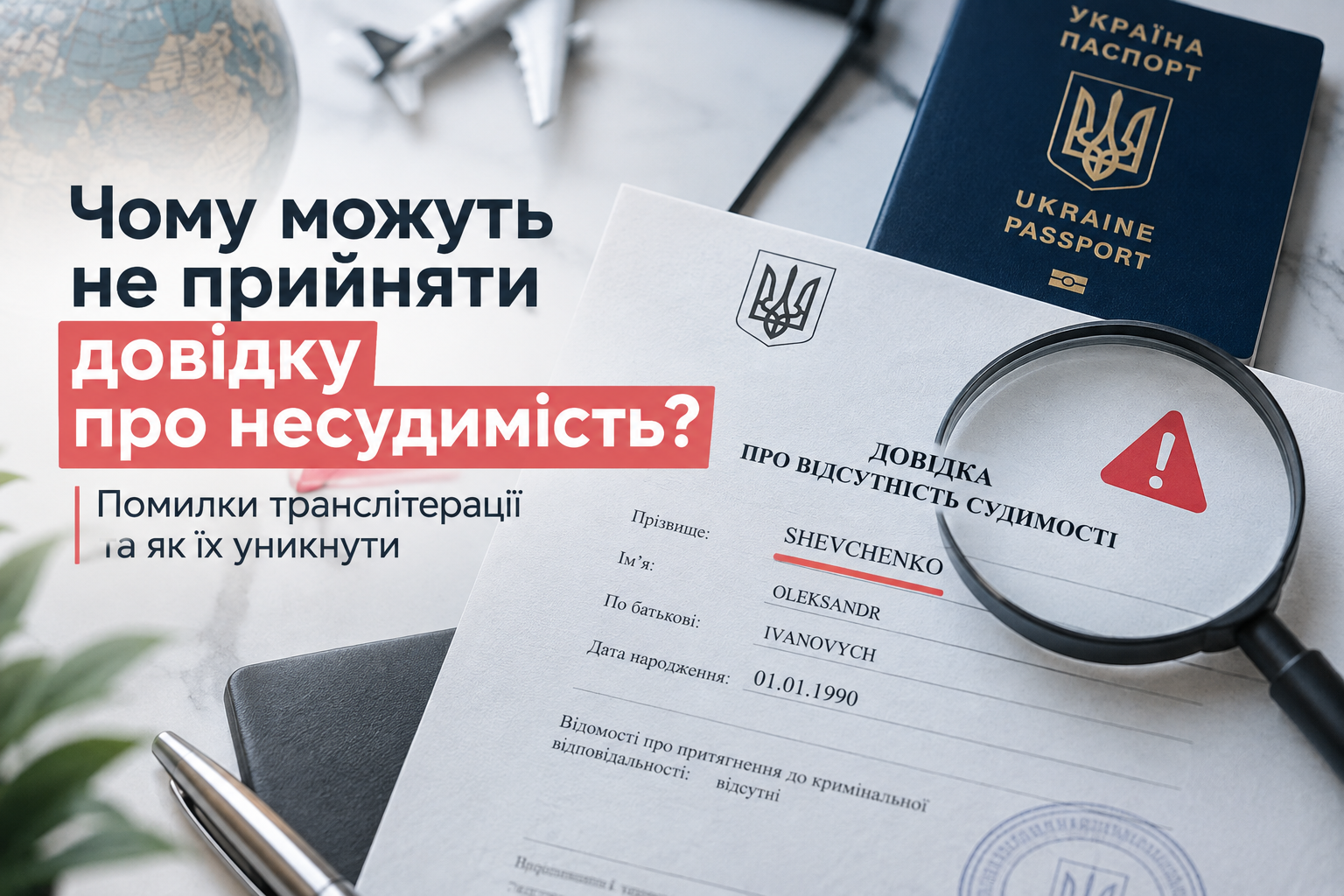 Чому можуть не прийняти довідку про несудимість: помилки транслітерації та як їх уникнути