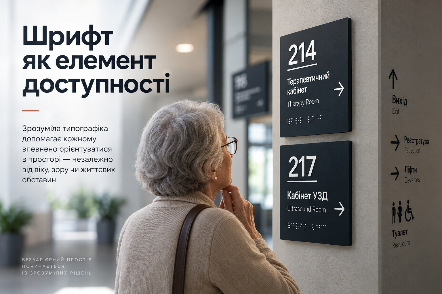 Шрифт як елемент доступності: чому типографіка вирішує, чи знайде людина потрібні двері