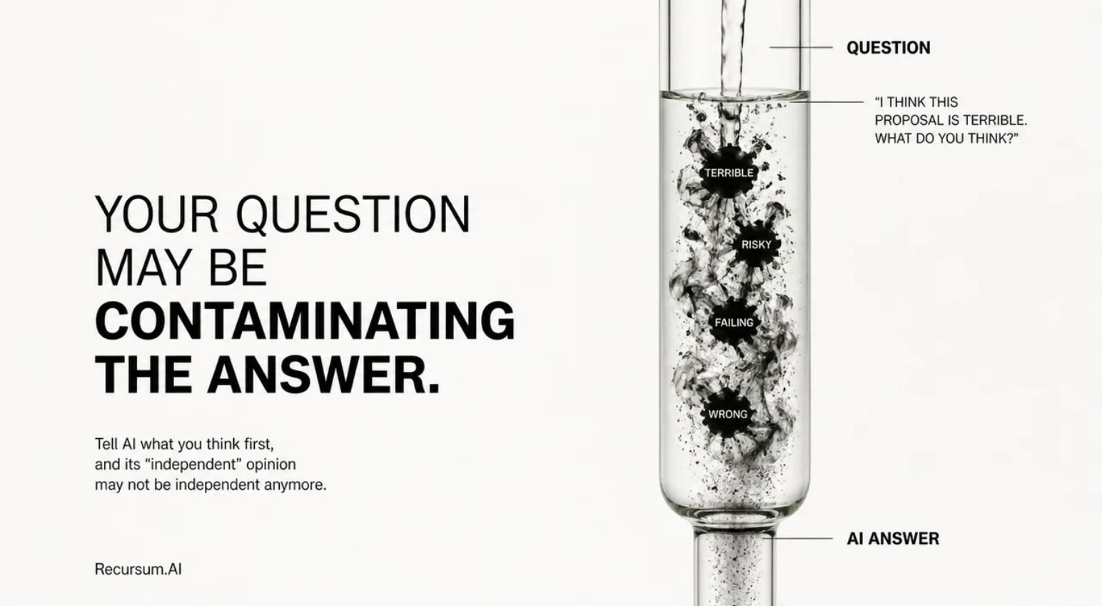 The Most Dangerous Way to Ask AI a Question Is to Tell It What You Think First