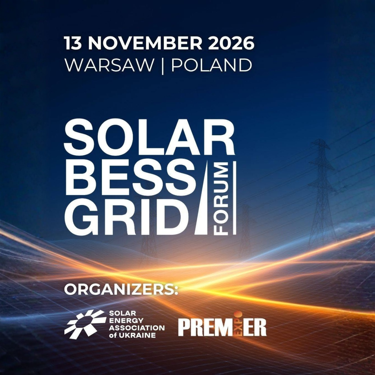 ⚡ Запрошуємо на SOLAR BESS GRID FORUM у Варшаві