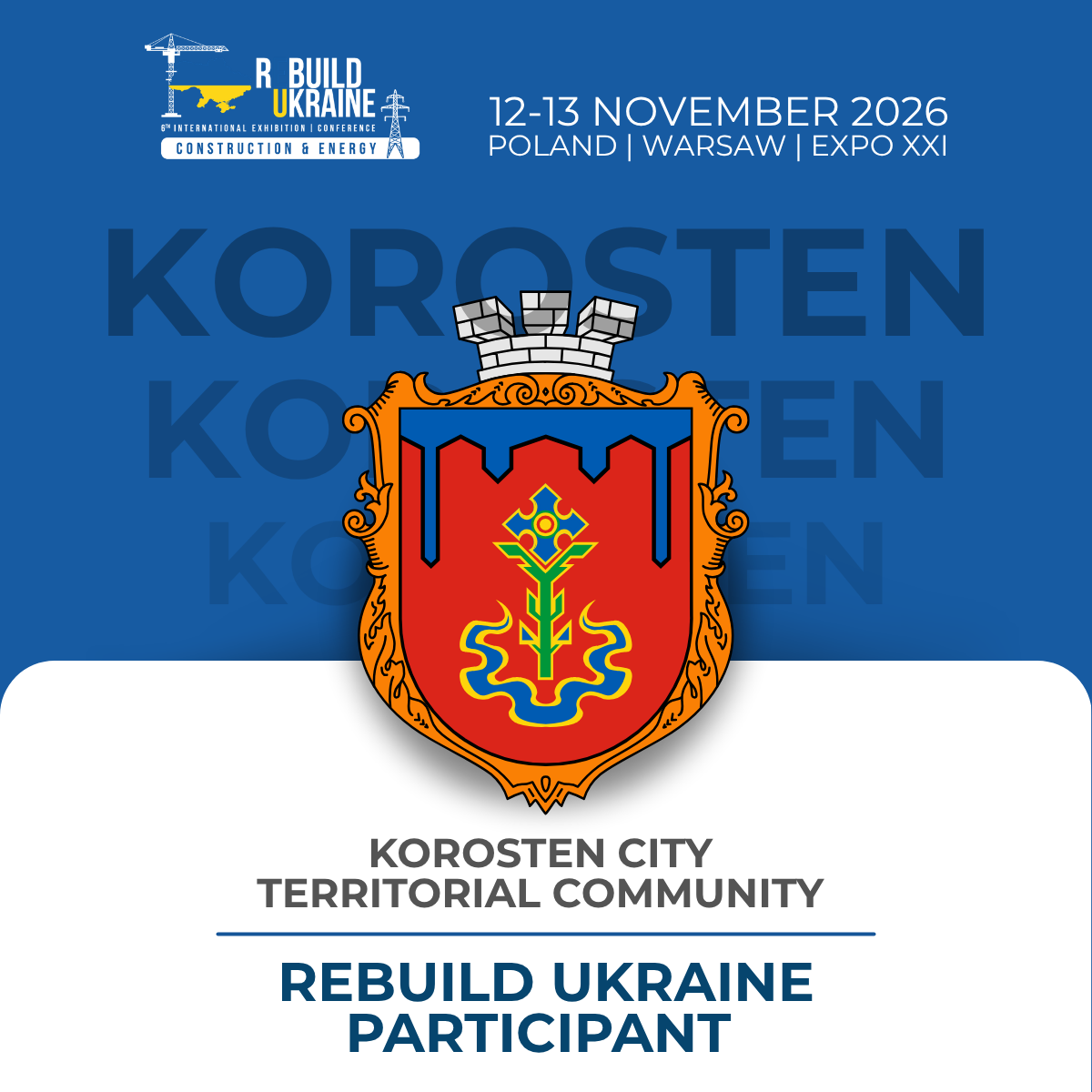 Korosten city territorial community at ReBuild Ukraine 2026