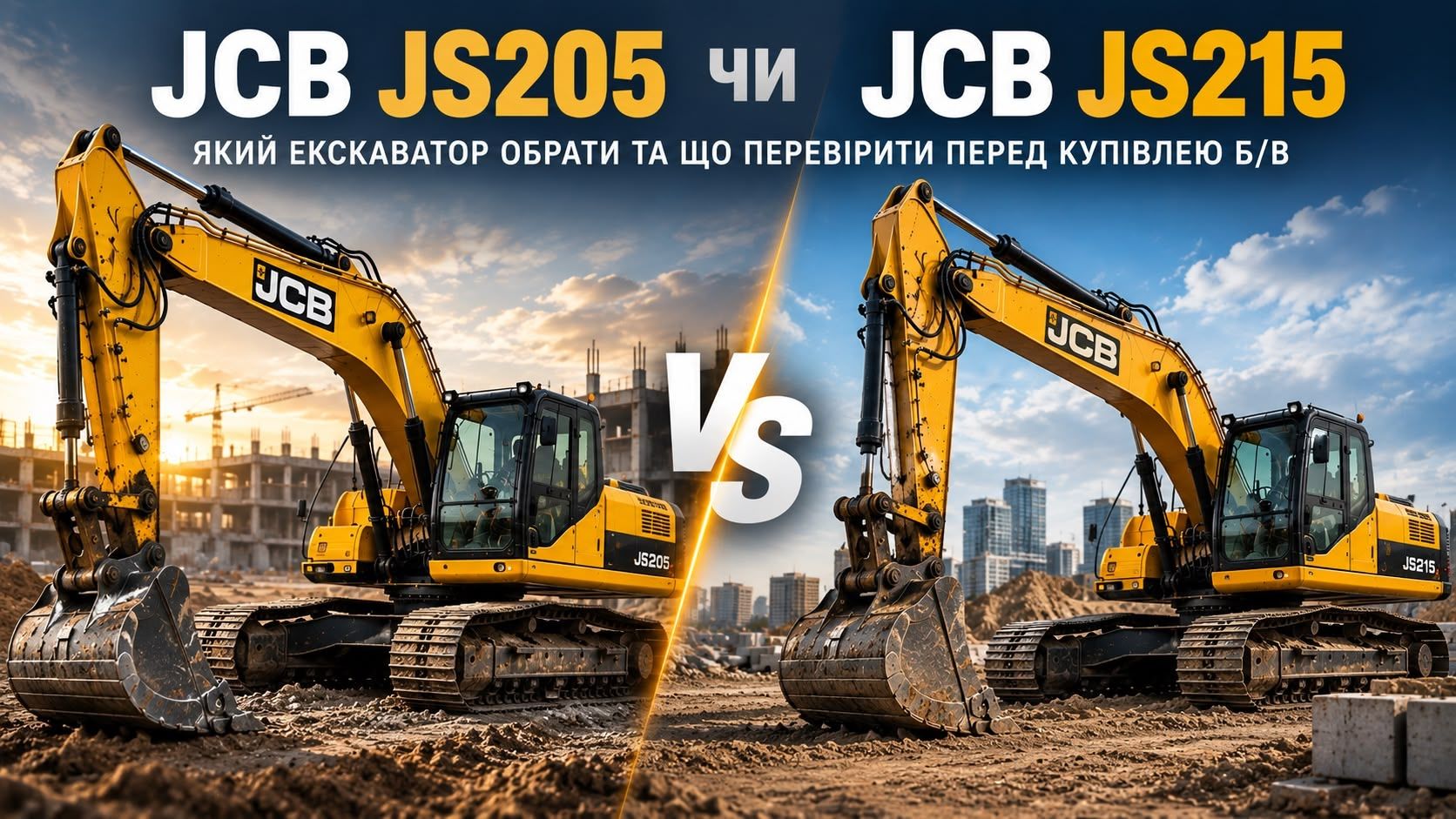 JCB JS205 чи JS215: який екскаватор обрати та що перевірити перед купівлею б/в