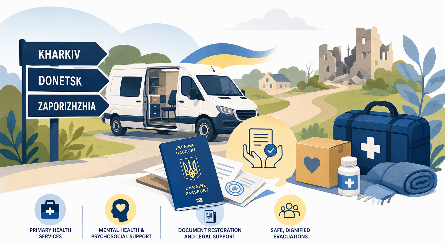Eleos-Ukraine, together with international partners, will continue to provide humanitarian assistance to people in frontline regions