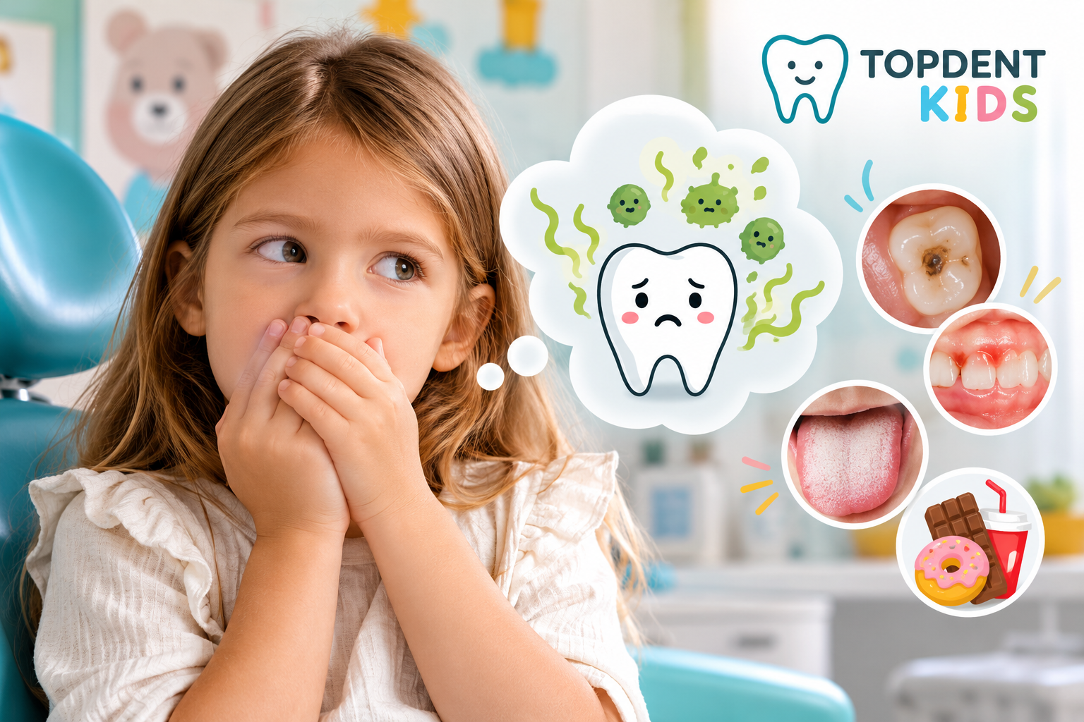 Неприємний запах з рота у дитини — причини та коли потрібен стоматолог | TOPDENT KIDS