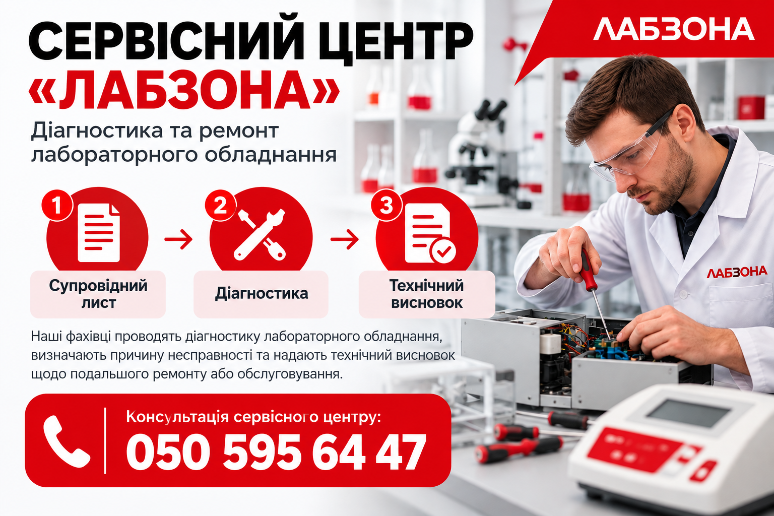 Супроводній лист для ремонту ваг та приладів від Лабзона