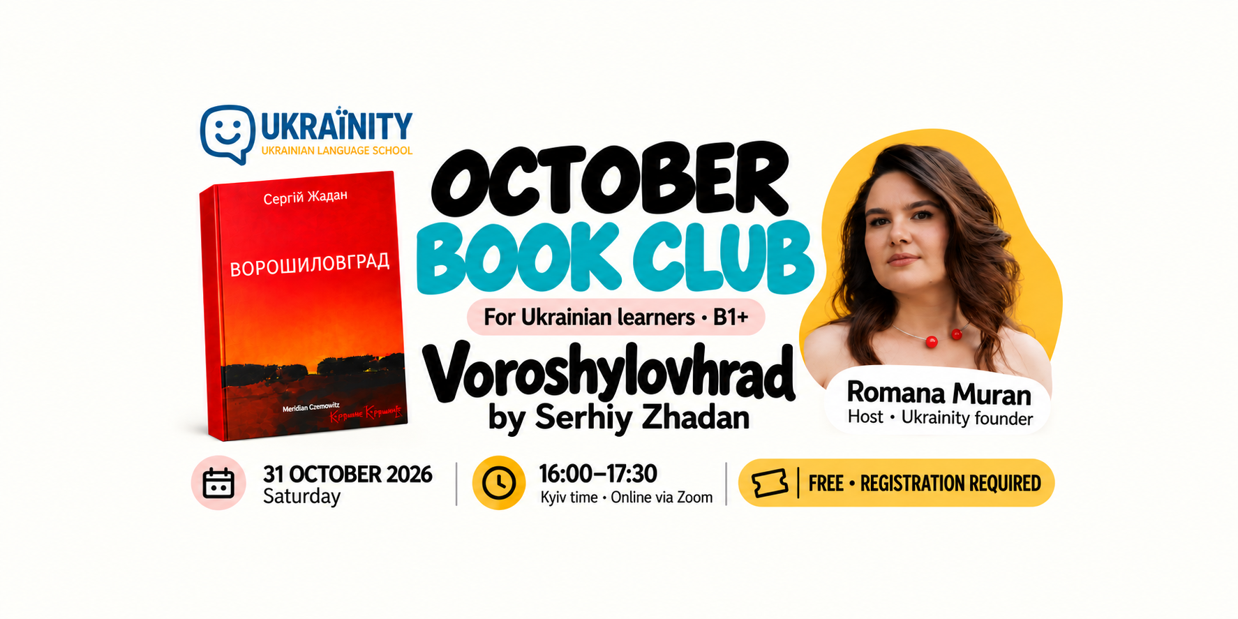 October’s Book at the Ukrainity Book Club — Voroshylovhrad by Serhiy Zhadan