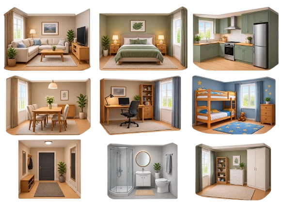 Ukrainian Home Vocabulary: Rooms, Furniture, and Household Items