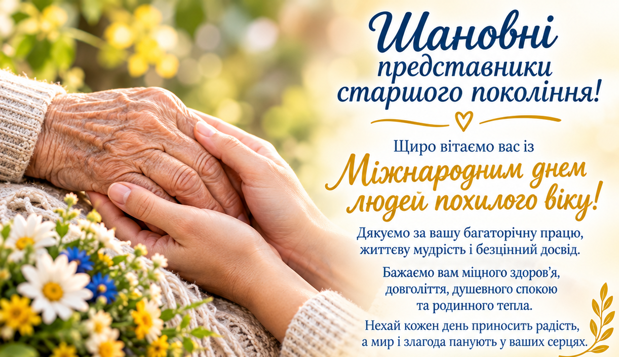 Вітаємо з МІжнарожним днем людей похилого віку!